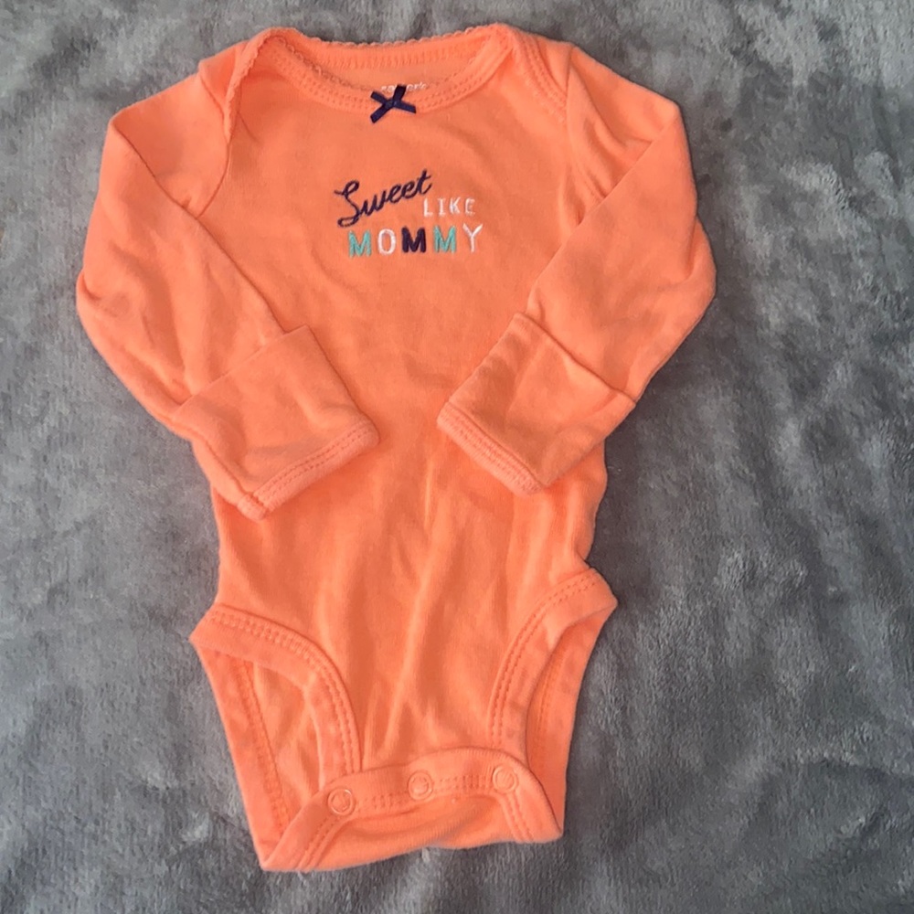 Carter’s Baby Girls Long Sleeve Bodysuit Size Newborn